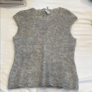 Gray mohair vest